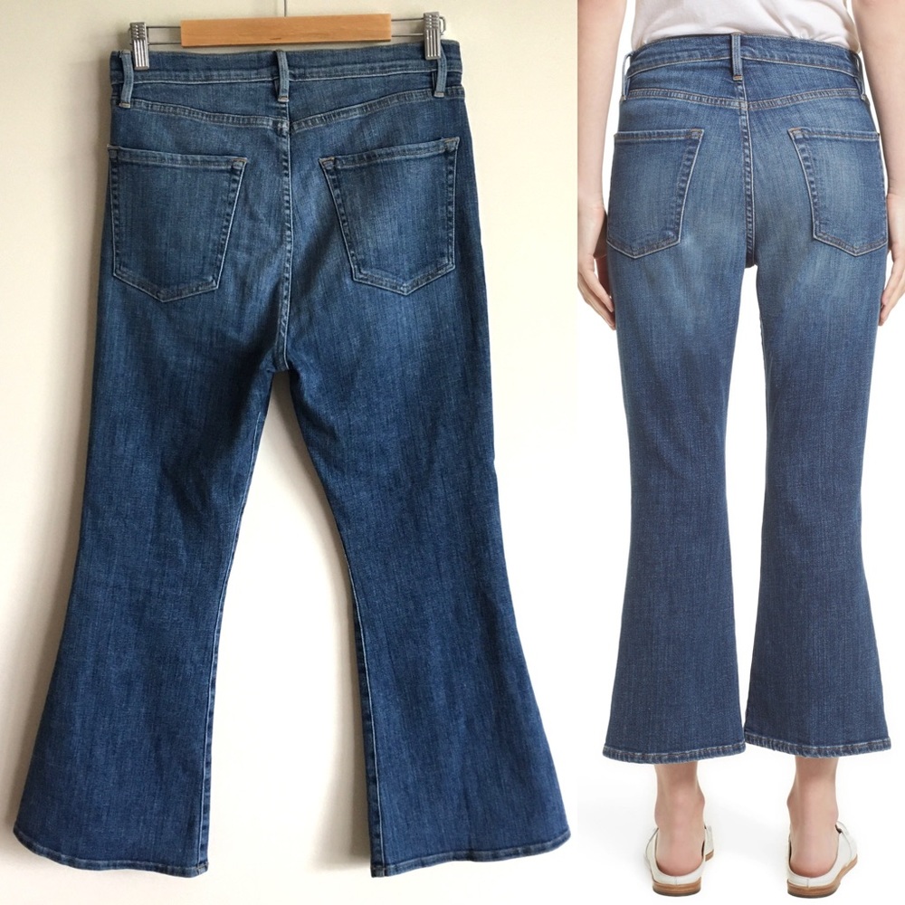 FRAME DENIM Le Crop Flare Button Fly Jeans - Picture 2 of 11